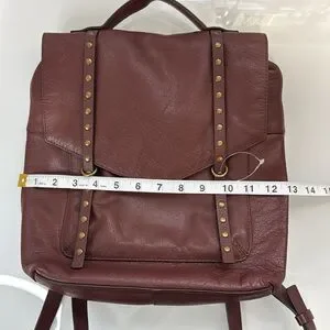 Lucky Brand mahogany leather backpack w/ brass studs Lucky Brand | Bags | Lucky Brand Mahogany Leather Backpack W  main image 2